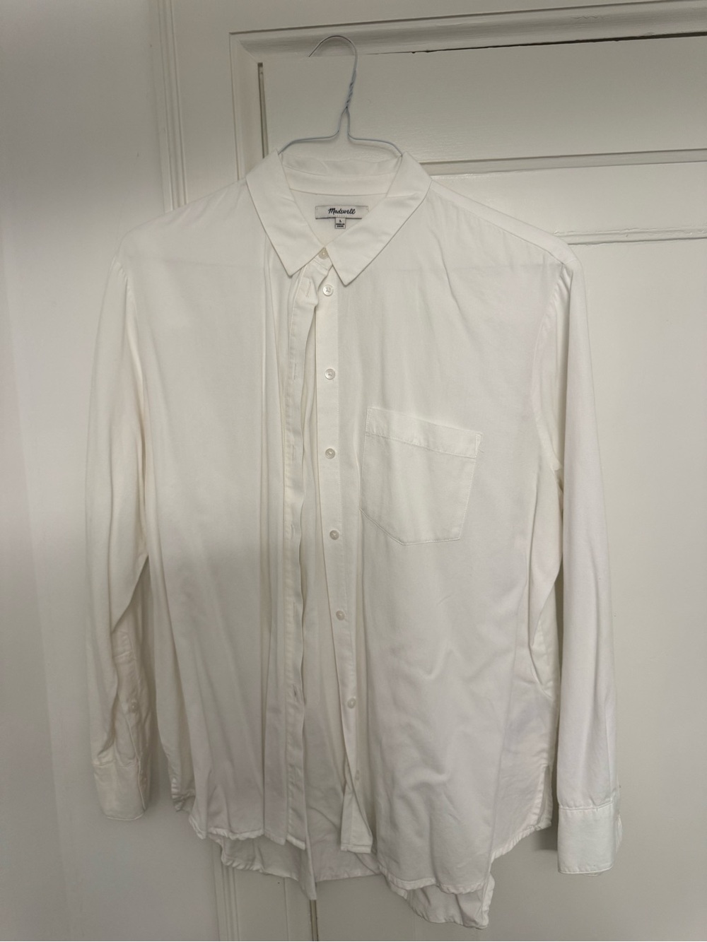 Madewell White Men's Long-Sleeve Button-Up Shirt
